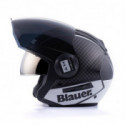 CASCO BLAUER REAL GRAFICA B NEGRO MATE / TITANIO / BLANCO