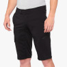 PANTALON CORTO 100% RIDECAMP SHORTS NEGRO ·