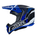 CASCO JUST1 J-22 C FLUO AZUL / NEGRO / BLANCO