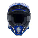 CASCO JUST1 J-22 C FLUO AZUL / NEGRO / BLANCO