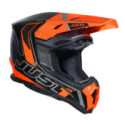 CASCO JUST1 J-22 C FLUO NARANJA FLUOR / GRIS PLATA