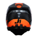 CASCO JUST1 J-22 C FLUO NARANJA FLUOR / GRIS PLATA