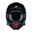 CASCO JUST1 J-22 F FLAGMAN ROJO / TITANIO / NEGRO
