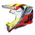 CASCO JUST1 J-22 F FRENETIK AMARILLO FLUOR / ROJO / BLANCO