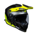 CASCO JUST1 J-34 PRO OUTERSPACE NEGRO / TITANIO / AMARILLO FLUOR
