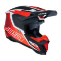 CASCO JUST1 J-40 FLASH BLANCO / ROJO / NEGRO