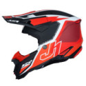 CASCO JUST1 J-40 FLASH BLANCO / ROJO / NEGRO