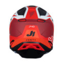 CASCO JUST1 J-40 FLASH BLANCO / ROJO / NEGRO