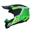 CASCO JUST1 J-40 FLASH BLANCO / VERDE / NEGRO