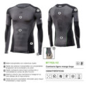 CAMISETA INTERIOR DE MANGA LARGA SIXS LIGHT BT TS2L V2 CARBONO NEGRO