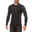 CAMISETA INTERIOR DE MANGA LARGA SIXS WARM CU TS2W NEGRO / ROJO