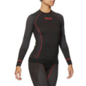 CAMISETA INTERIOR DE MANGA LARGA SIXS WARM CU TS2W NEGRO / ROJO
